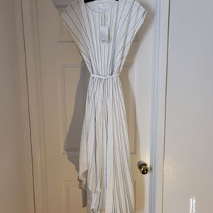 NWT - Hugo Boss White Striped Dress size 2